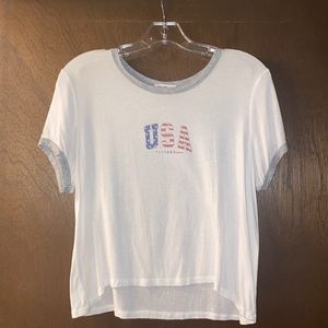 small, white, USA 1989 t-shirt